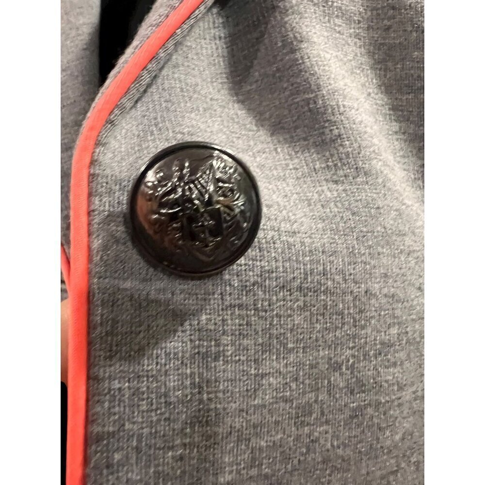 Gap Academy Blazer Womens SM Gray/Coral Piping FALL Light Academia american prep - Picture 10 of 10